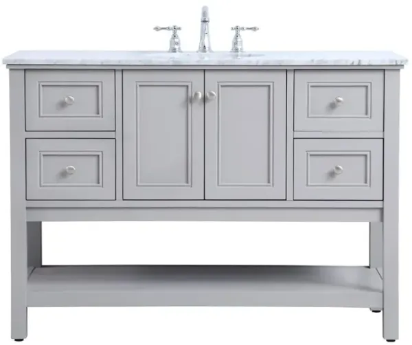 Elegant Kitchen and Bath 48 inch Single bathroom vanity in natural wood