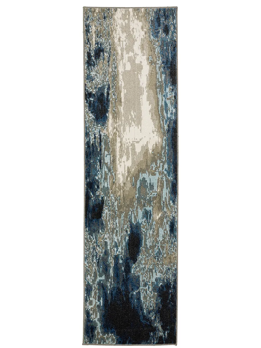 Venice 2'3" x 7'6" Blue Rug