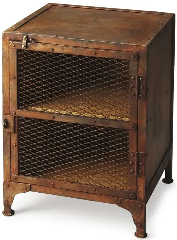 Butler Specialty Lucas Industrial Chic End Table, Medium Brown