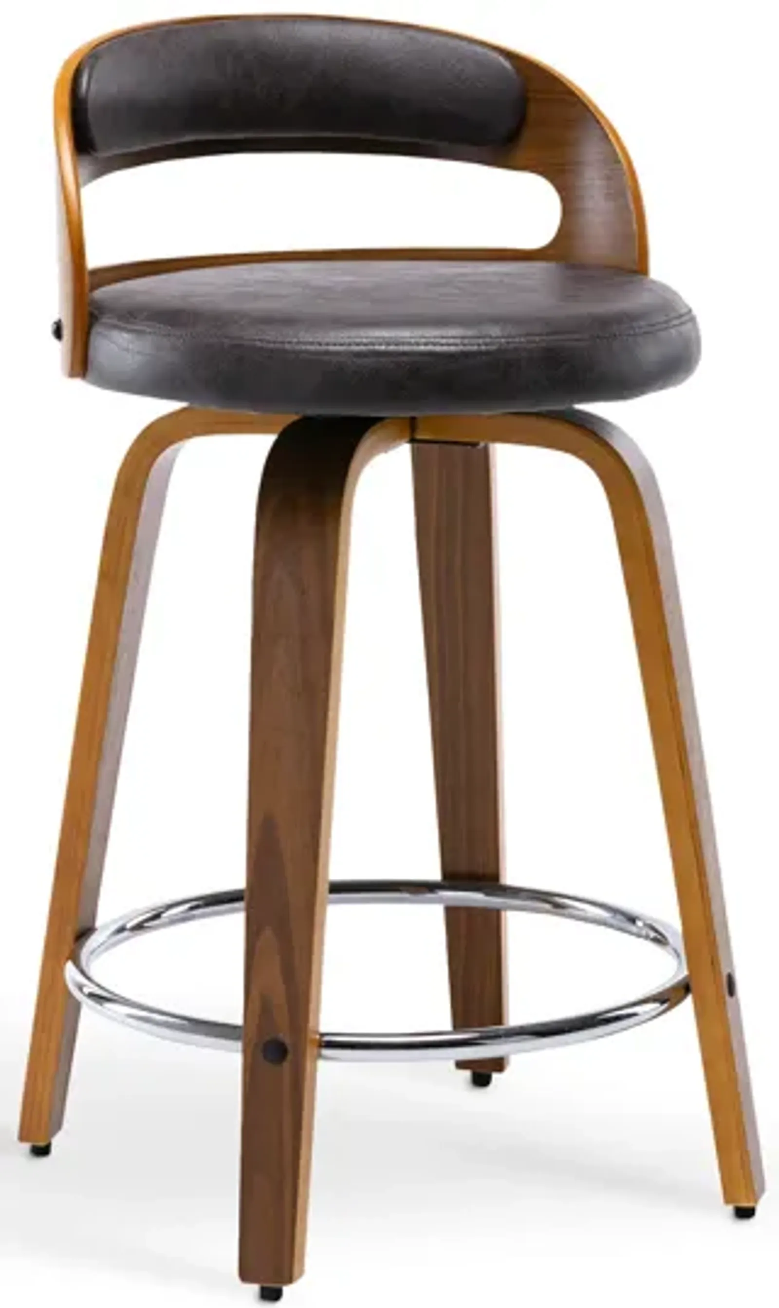 Modern Upholstered Swivel Counter Height Stool