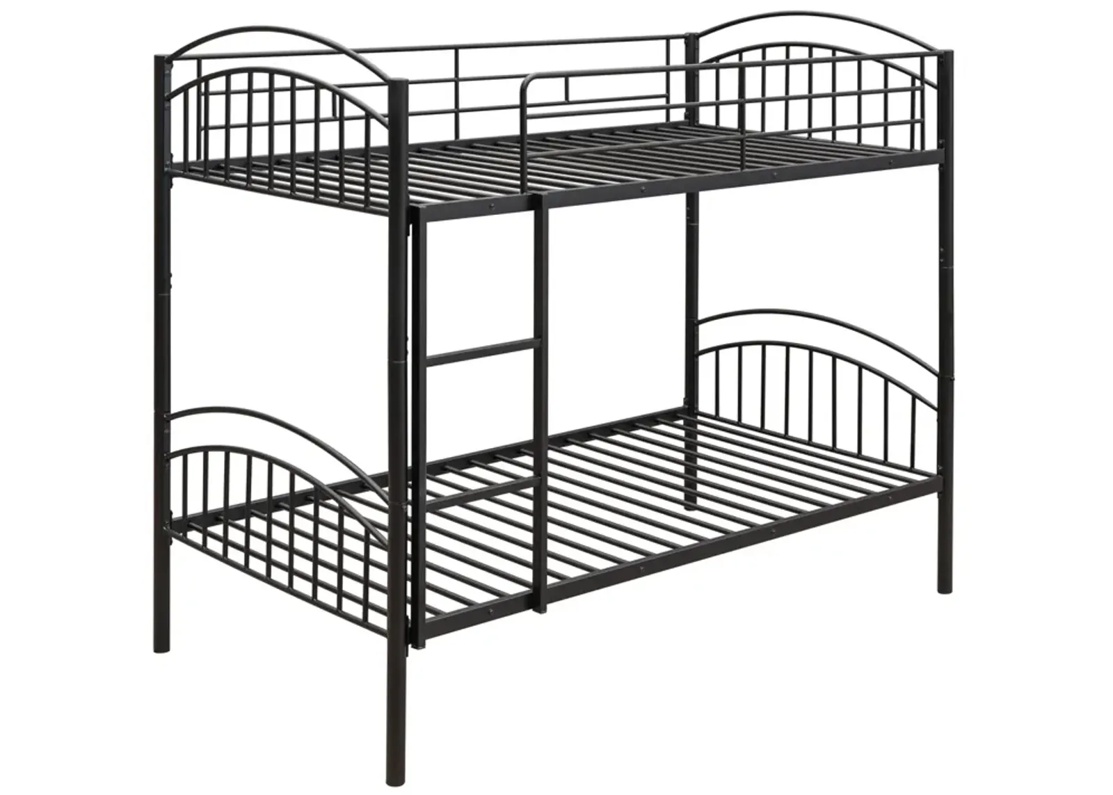 Twin Over Twin Metal Bunk Bed, Divided Into Two Beds