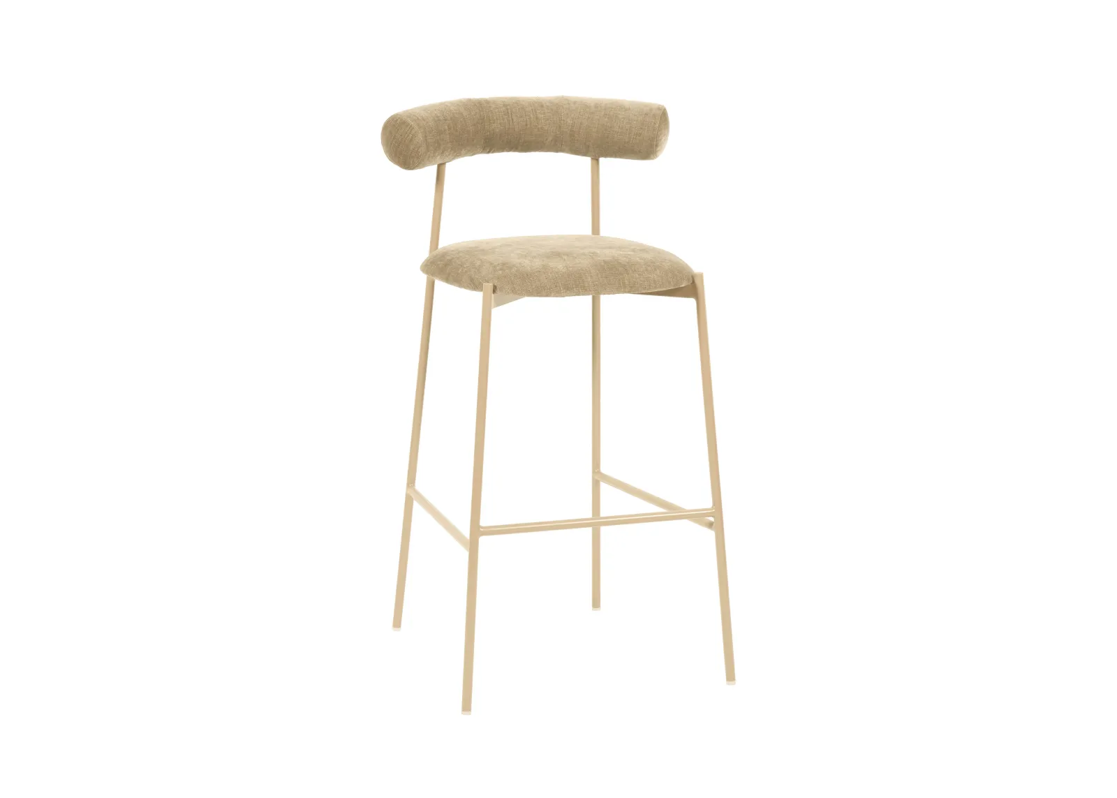 Liliana Mauve Velvet Bar Stool