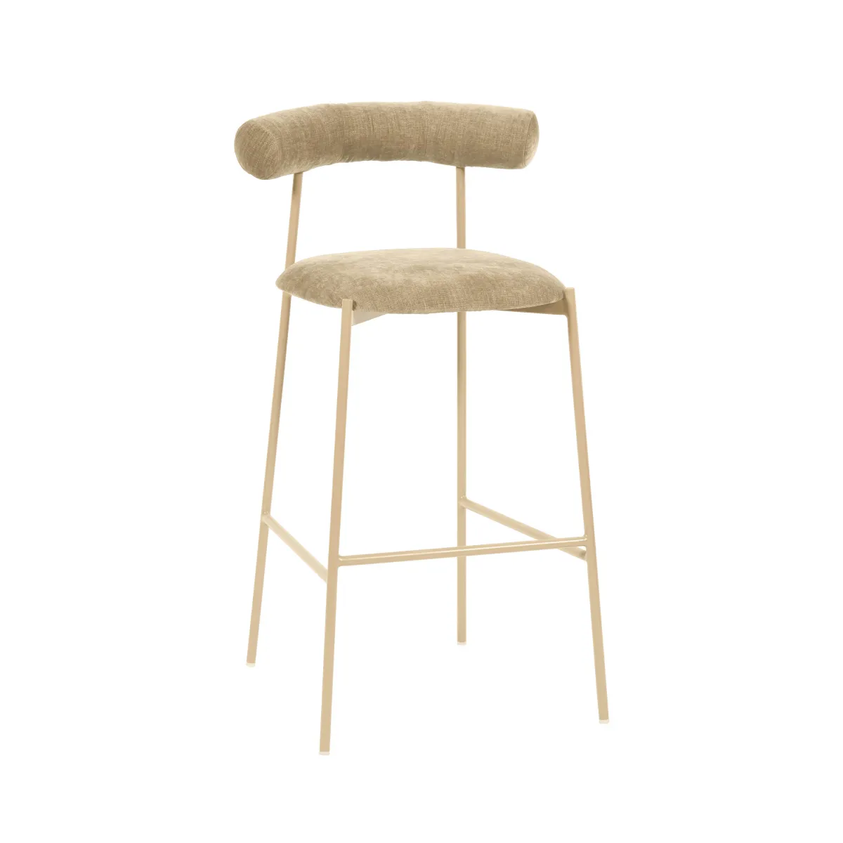 Liliana Mauve Velvet Bar Stool