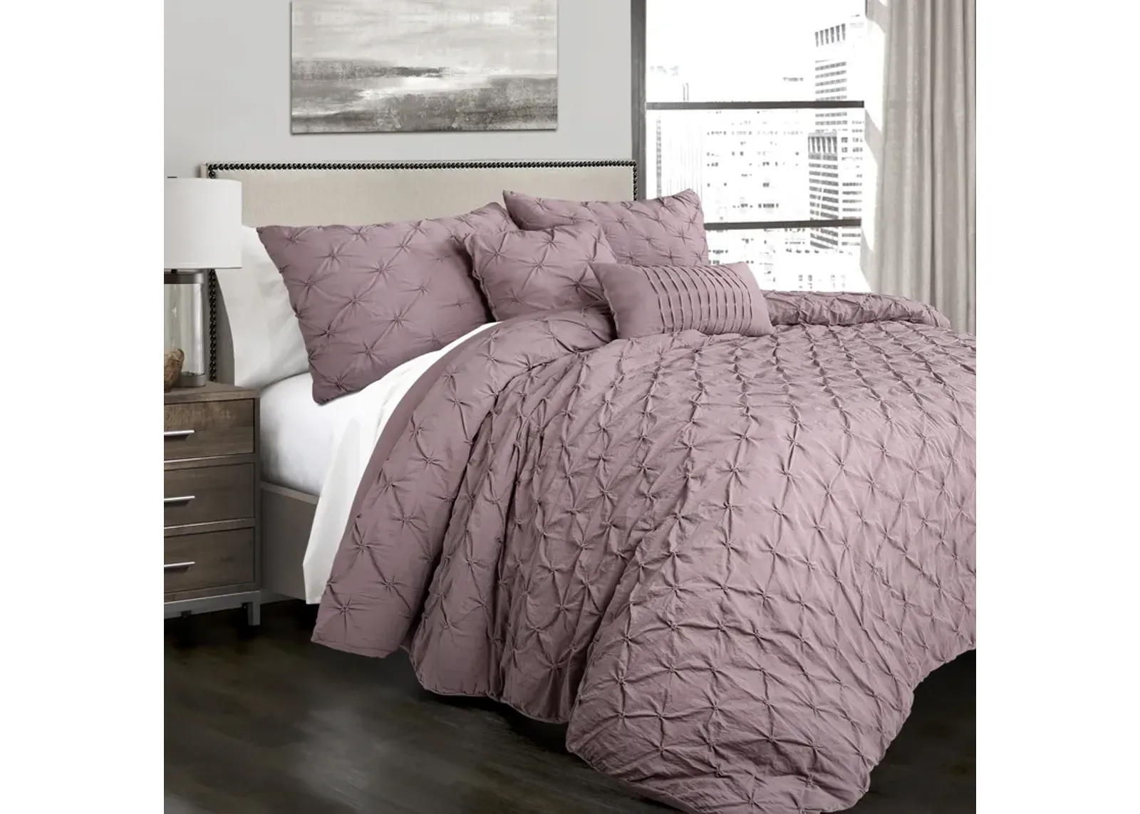 Ravello Pintuck Comforter 5-Pc Set