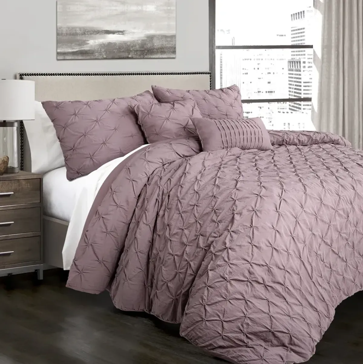 Ravello Pintuck Comforter 5-Pc Set