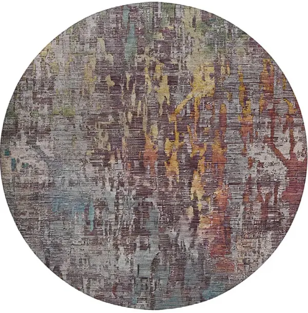 Kochi KC8 Plum 8' Round Rug