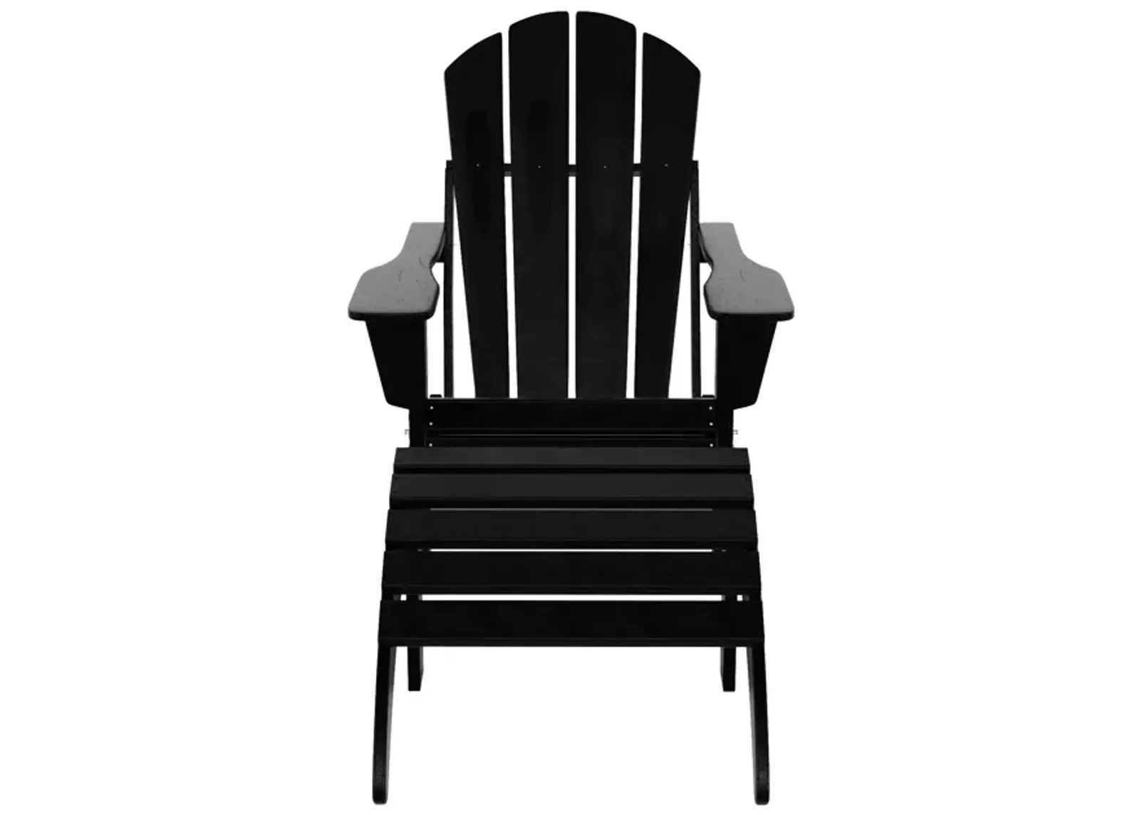 WestinTrends Folding Adirondack Chair With Footrest Ottoman Set