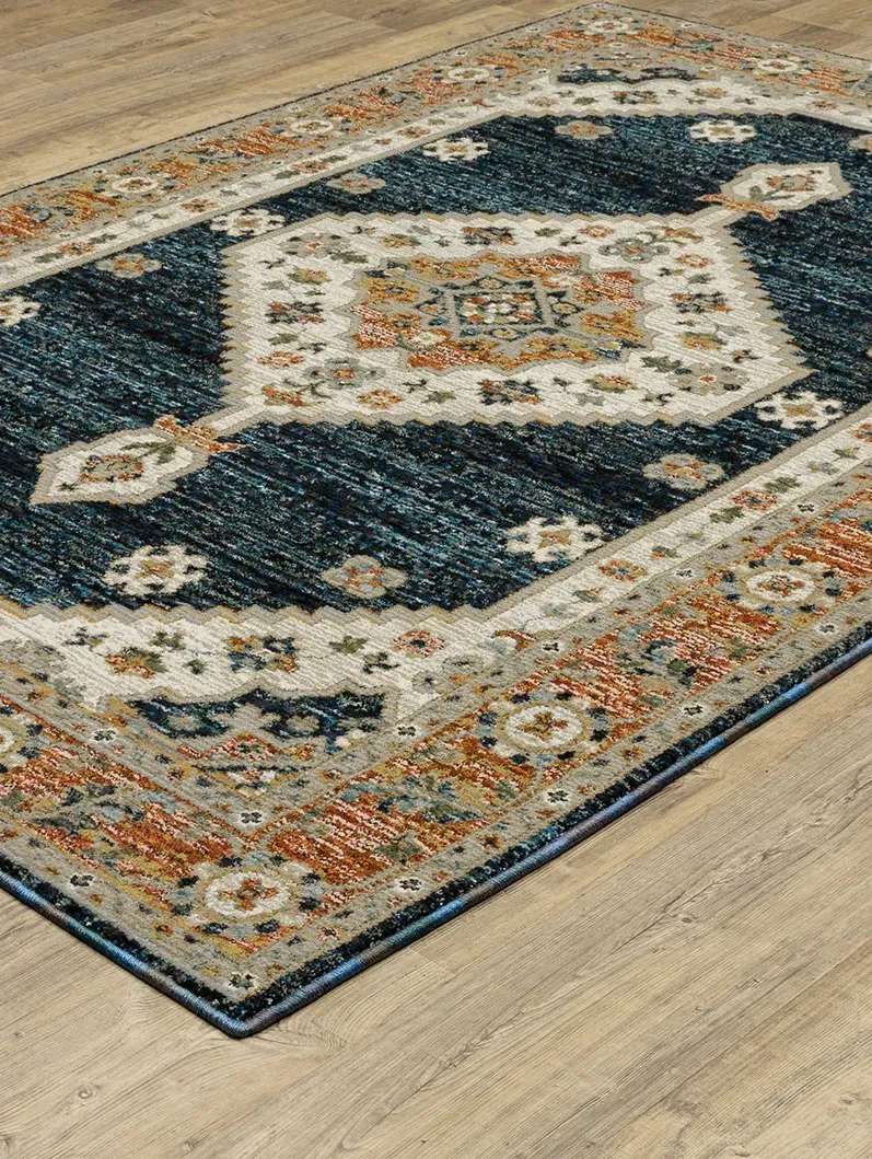 Andorra 1'10" x 3'2" Blue Rug