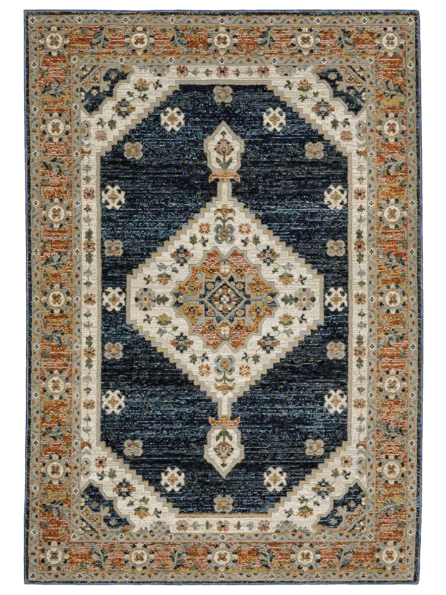 Andorra 1'10" x 3'2" Blue Rug