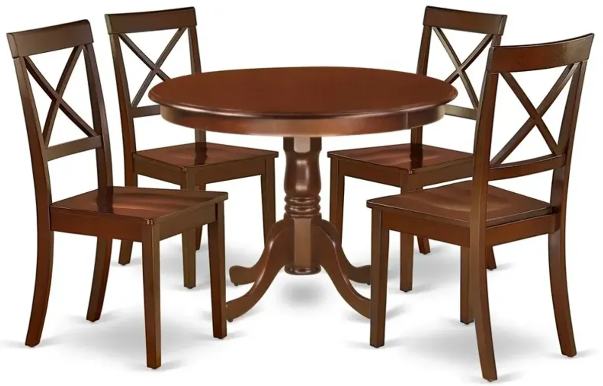 Dining Room Set Mahogany, HLBO5-MAH-W
