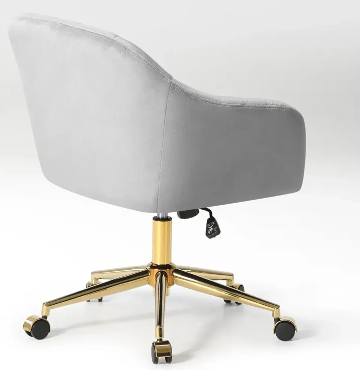 WestinTrends Upholstered Velvet Swivel Vanity Office Chair With Wheels