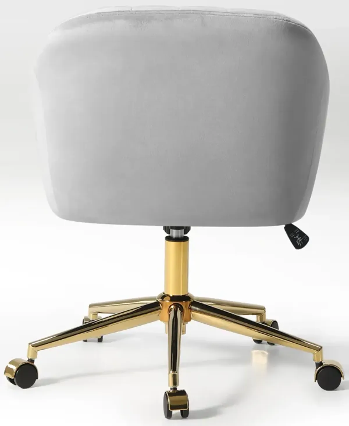 WestinTrends Upholstered Velvet Swivel Vanity Office Chair With Wheels