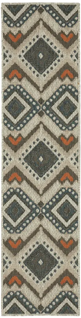 Latitude 1'10" x 7'6" Grey Rug