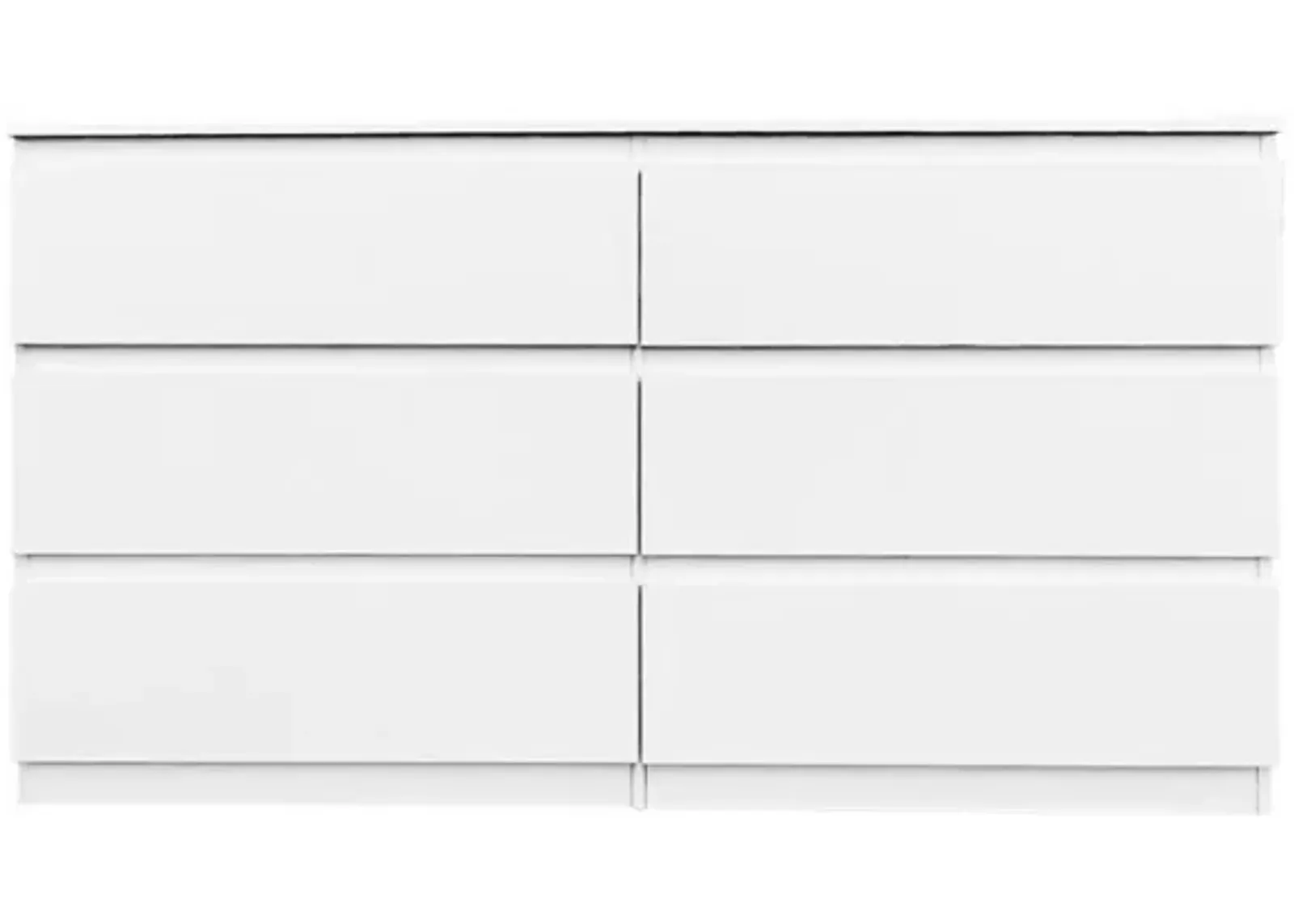 6 Drawer Double Dresser For Bedroom Living Room Hallway, White