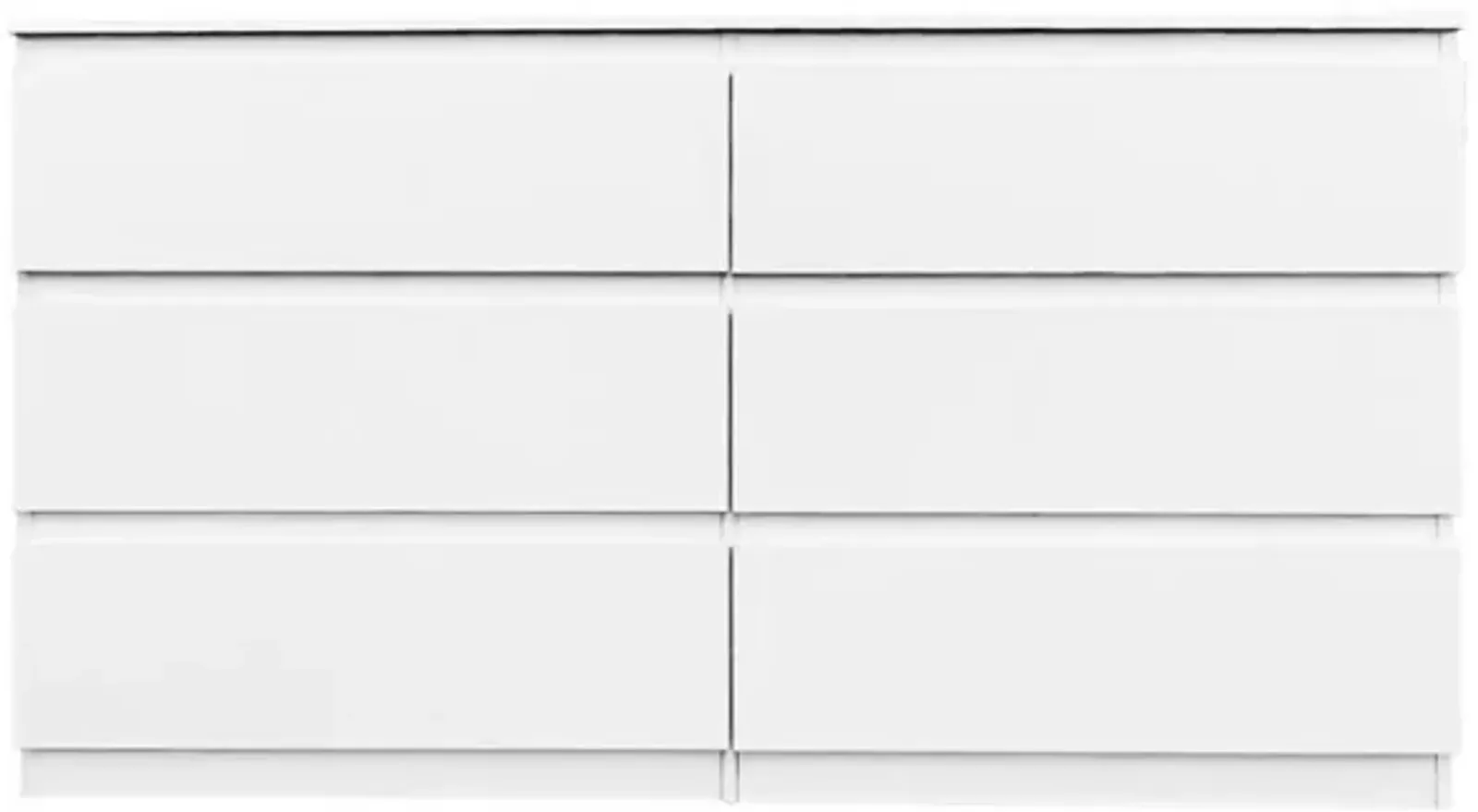 6 Drawer Double Dresser For Bedroom Living Room Hallway, White