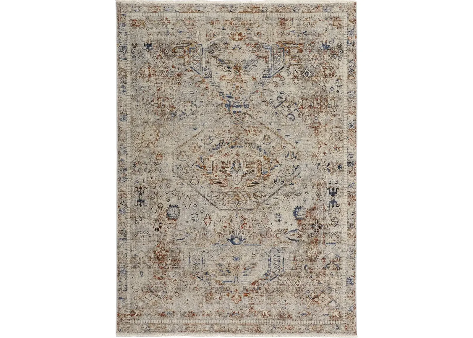 Kaia 39GJF Tan/Orange/Red 5' x 7'9" Rug