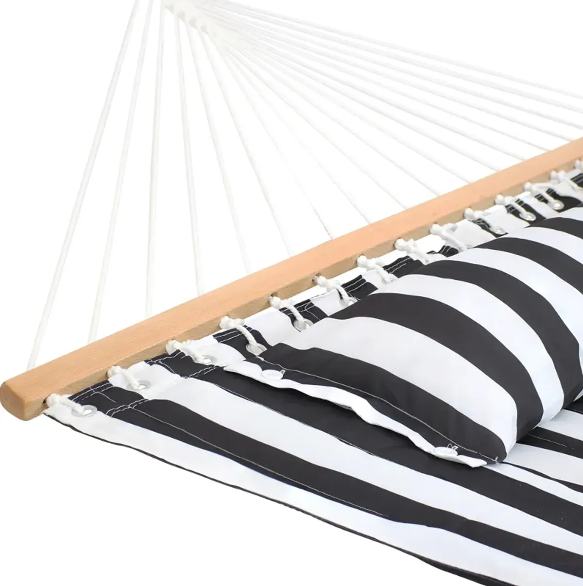 Sunnydaze Large Quilted Hammock with Spreader Bars and Pillow