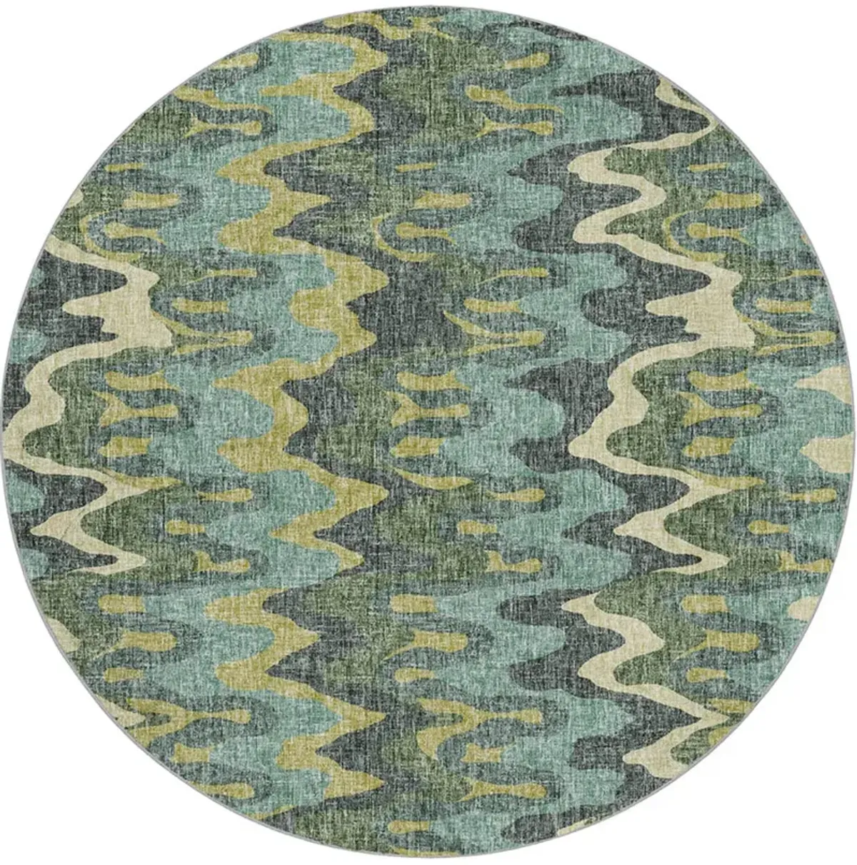 Lorenzo LN6 Teal 8' Round Rug