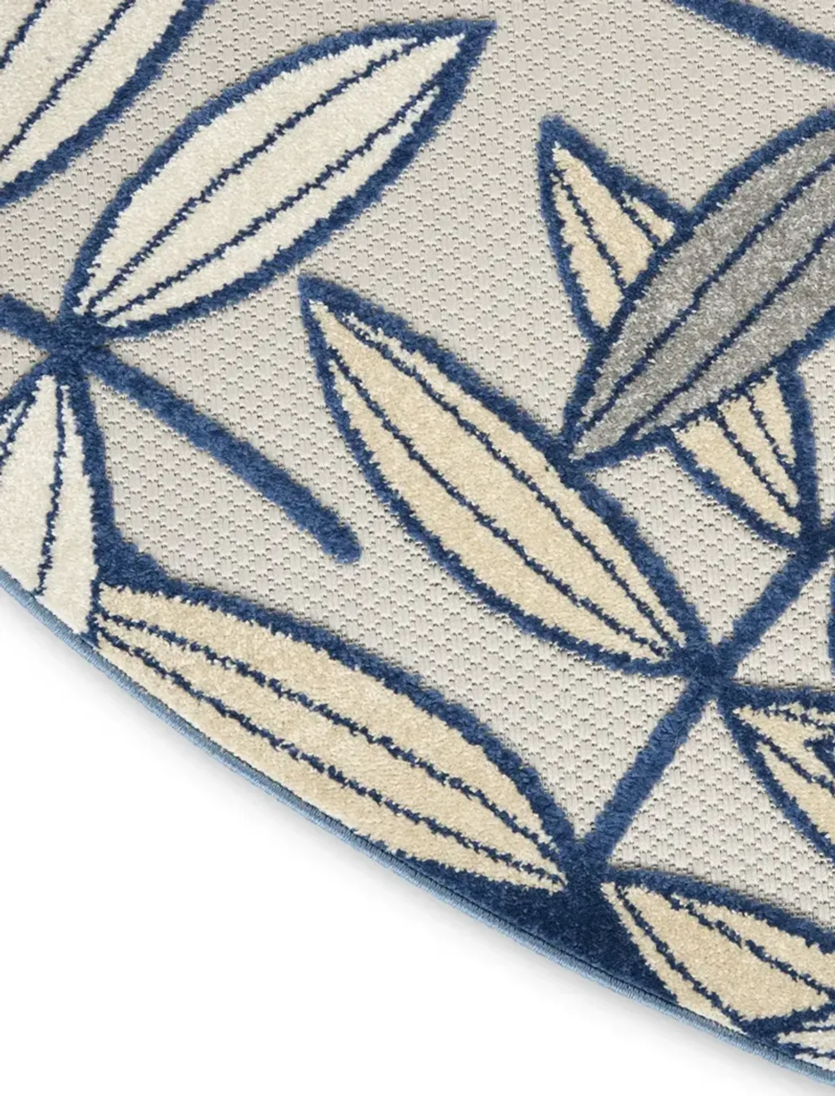 Aloha ALH18 Ivory/Navy 7'10" x Round Rug