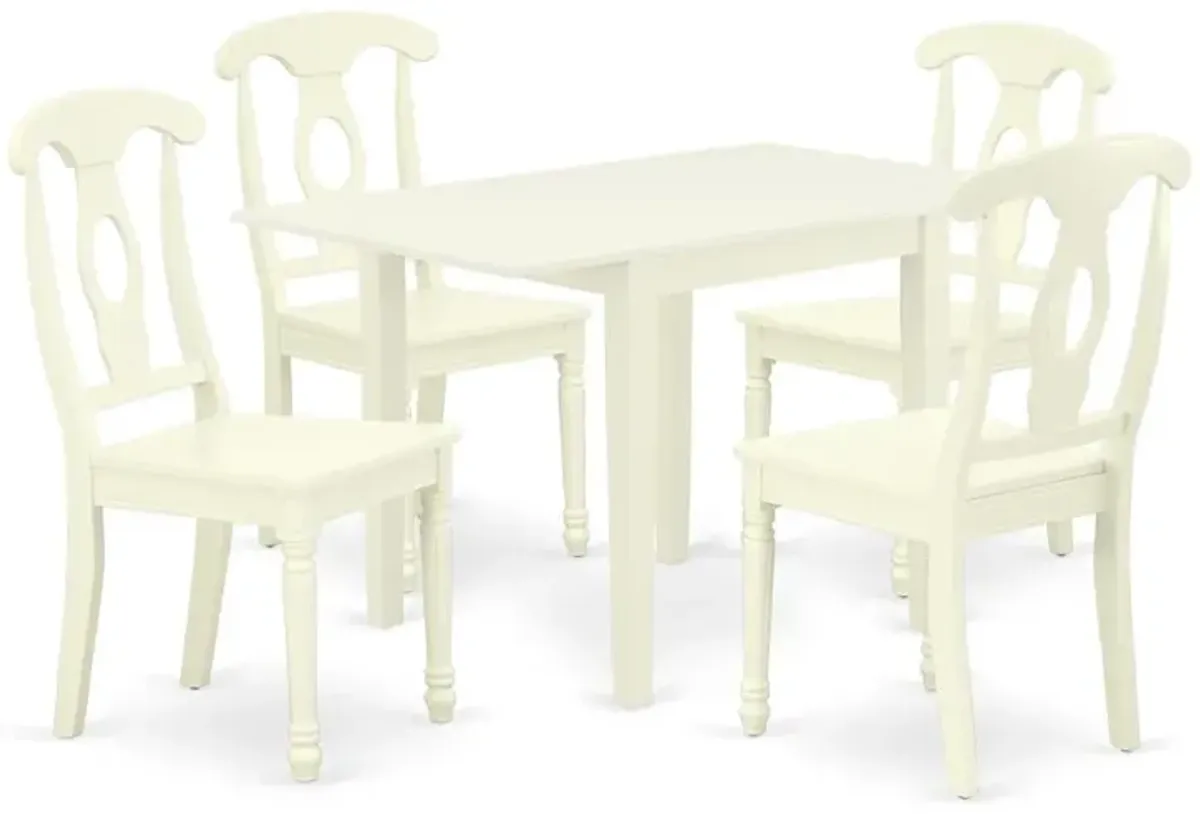 Dining Room Set Linen White, NDKE5-LWH-W