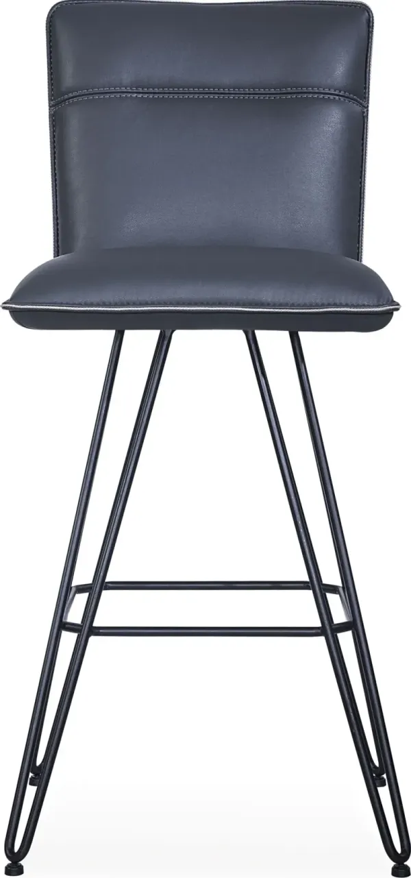 Demi Hairpin Leg Swivel Bar Stool in Cobalt - Set of 2