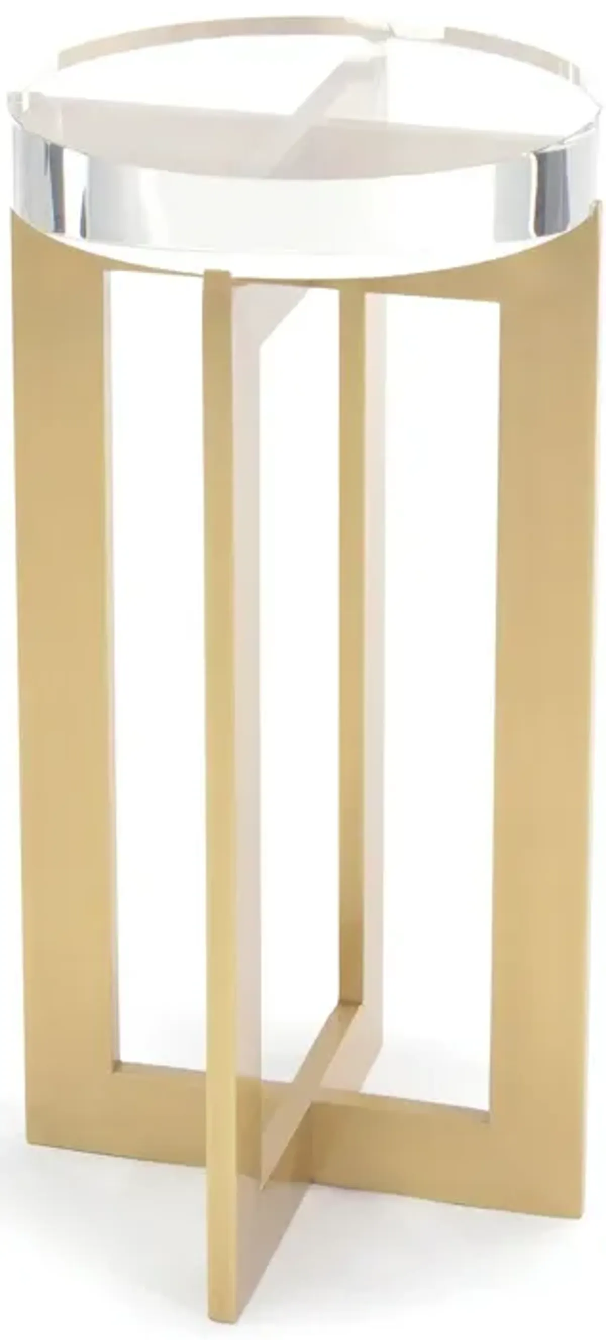 Brass And Crystal Martini Table