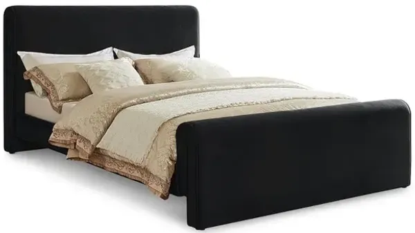 Meridian Furniture Sloan Black Velvet Queen Bed