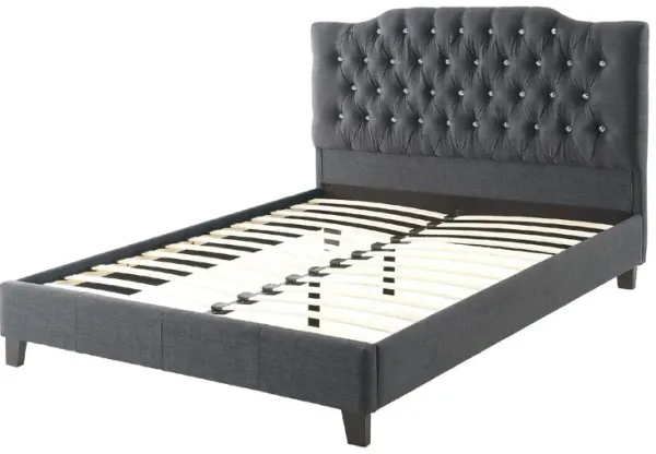 Streamdale Tufting Queen Size Bed w/ Upholstered Headboard