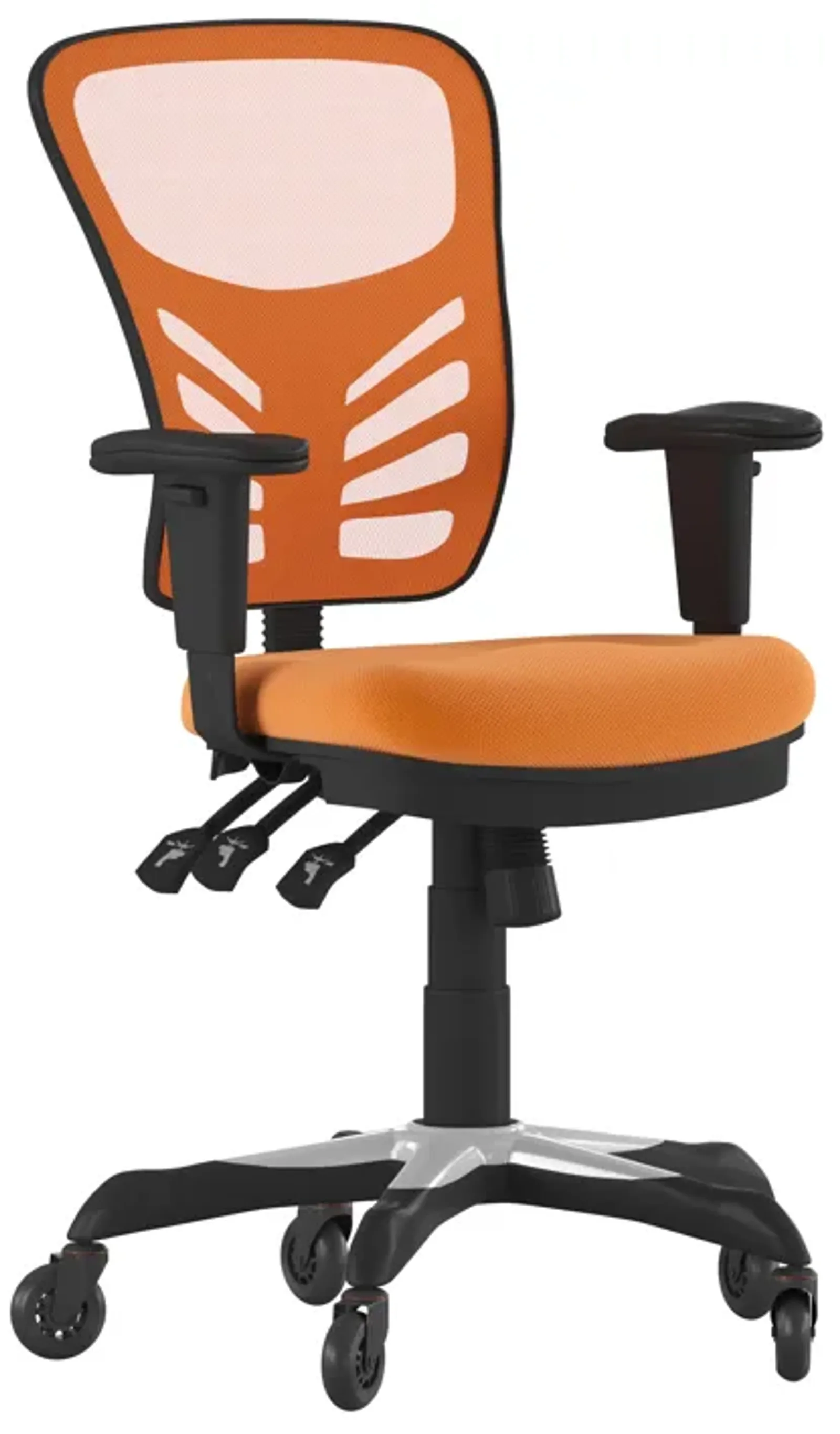 Nicholas Mid-Back   Mesh Multifunction Executive Swivel Ergonomic Office Chair with Adjustable Arms and Transparent Roller Wheels