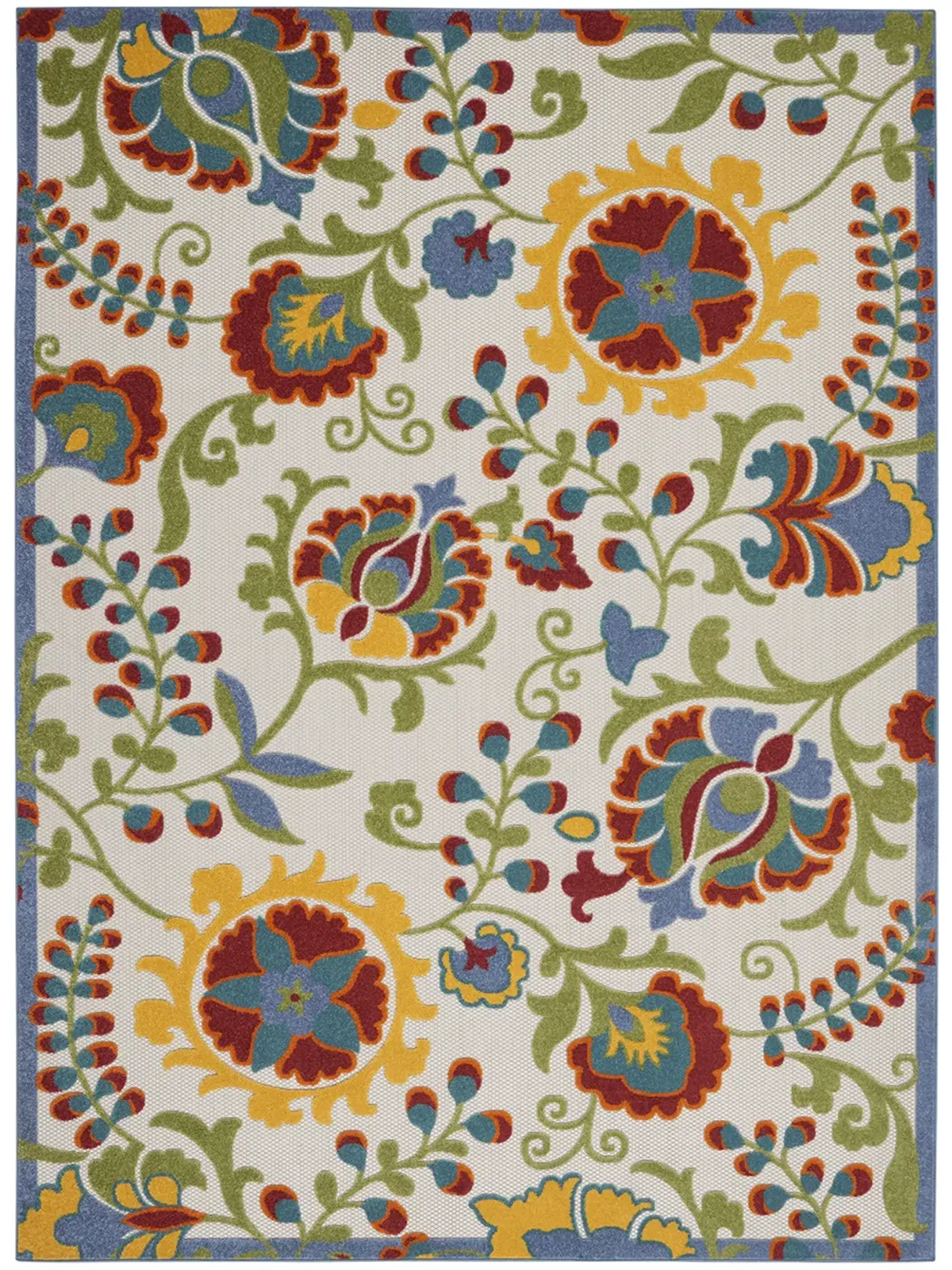 Aloha ALH17 Ivory/Multicolor 7' x 10' Rug