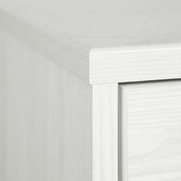 Arlen 1-Drawer Nightstand, White Pine and Black Matte