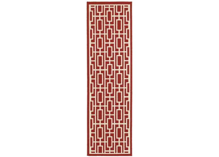 Meridian 2'3" x 7'6" Red Rug