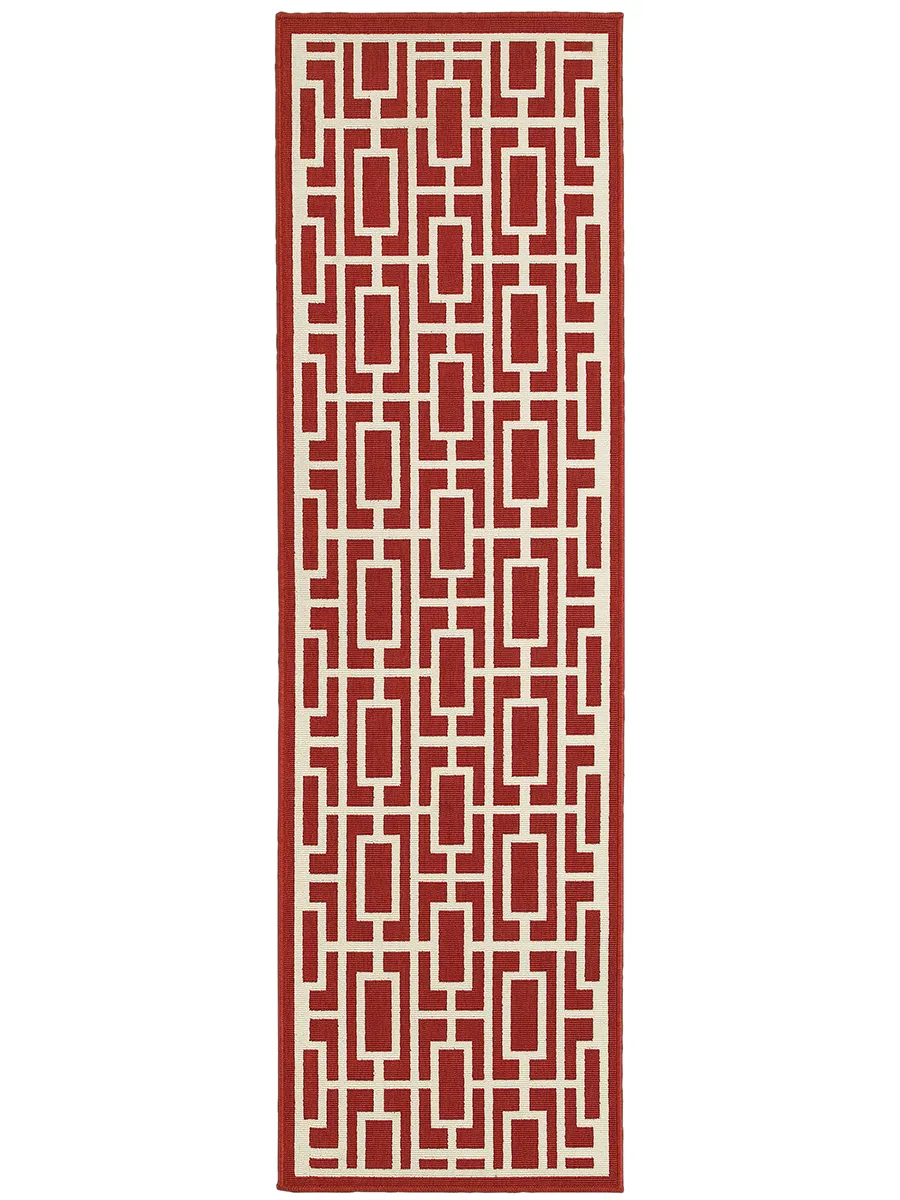 Meridian 2'3" x 7'6" Red Rug