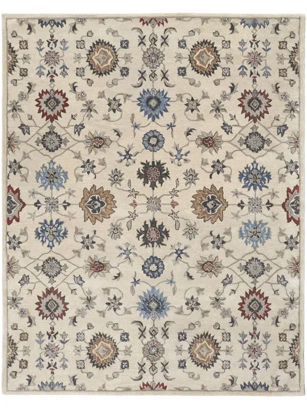 Rylan 8641F Ivory/Blue/Tan 4' x 6' Rug