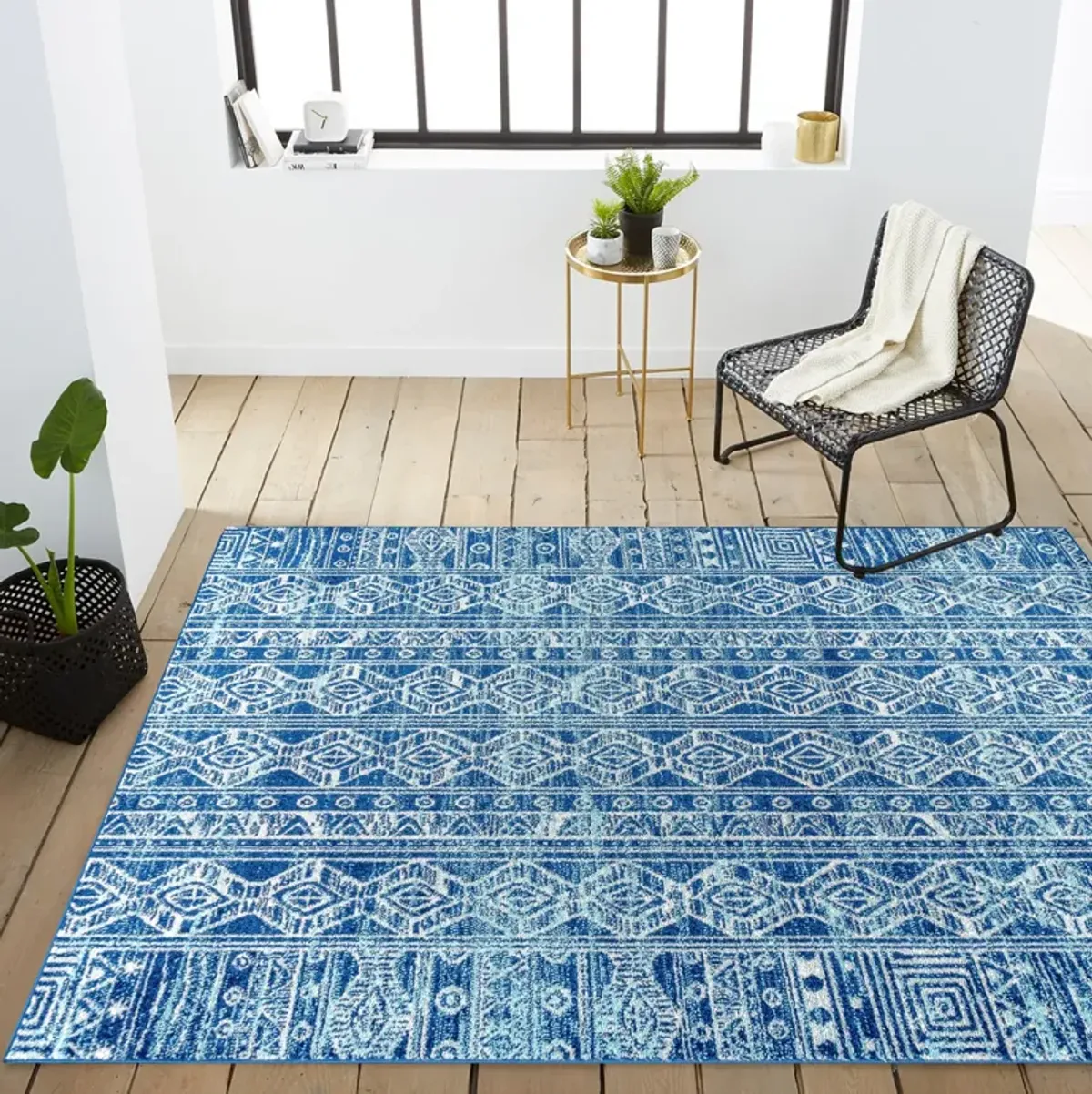 Modern Persian Boho Vintage Tribal Area Rug