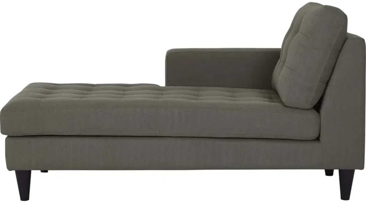 Modway Empress Mid-Century Modern Upholstered Fabric Corner Sofa In Oatmeal