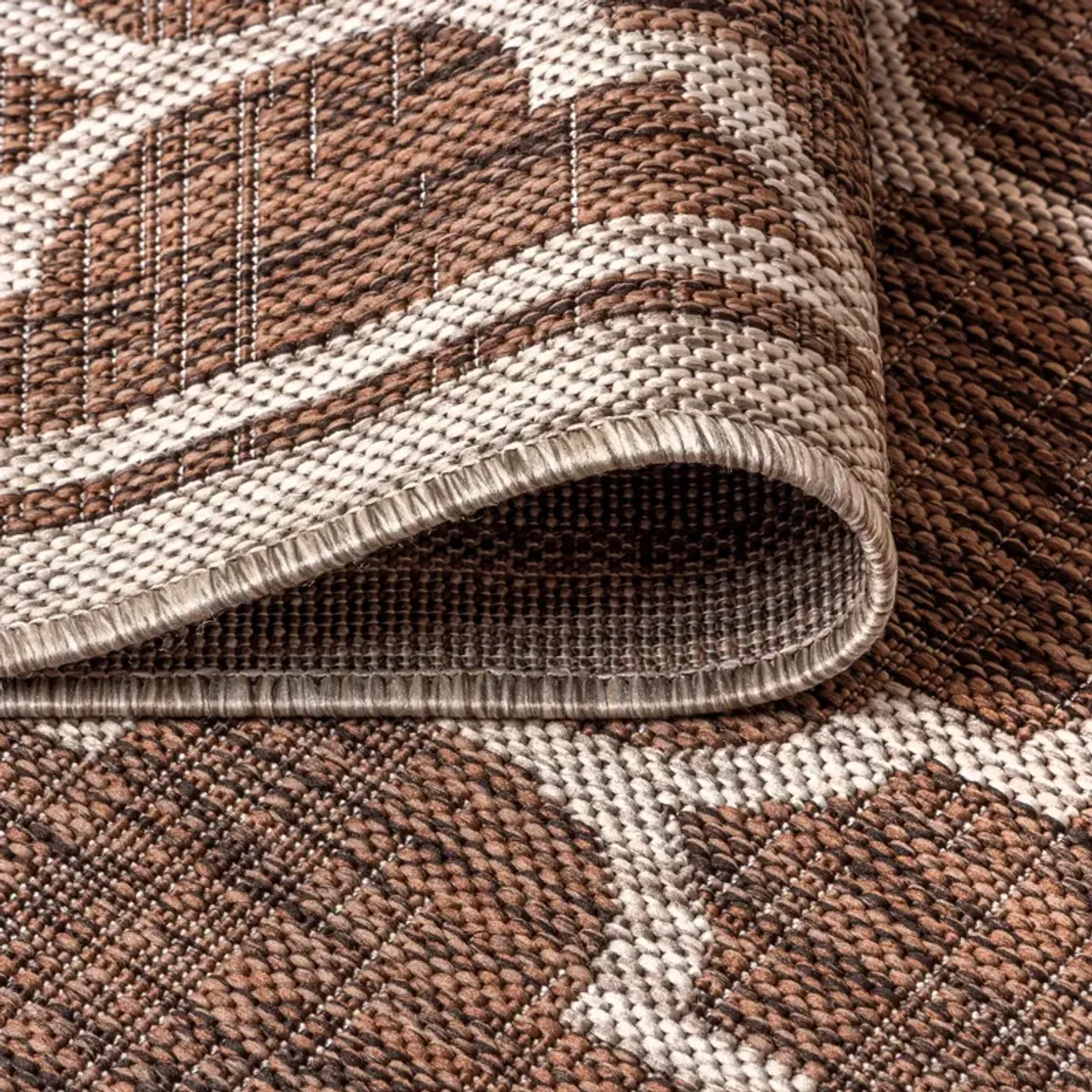 Trebol Moroccan Trellis Textured Weave Indoor/Outdoor Area Rug