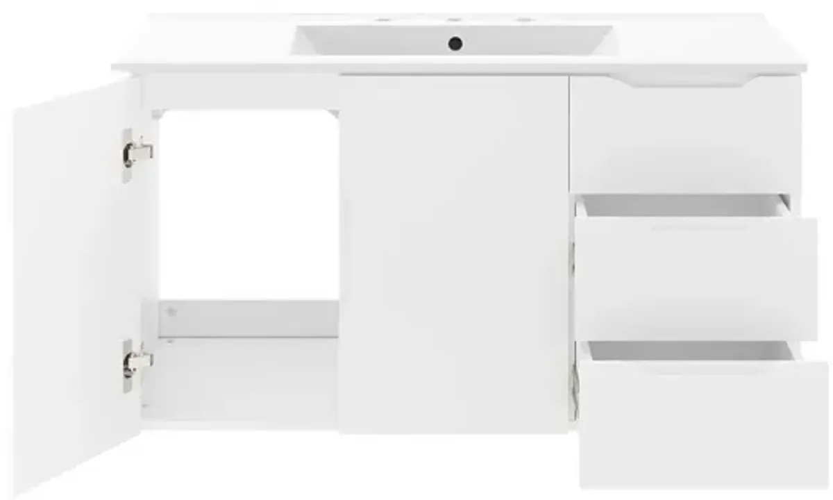 Modway Vitality 36" Bathroom Vanity, 36 Inch, White White