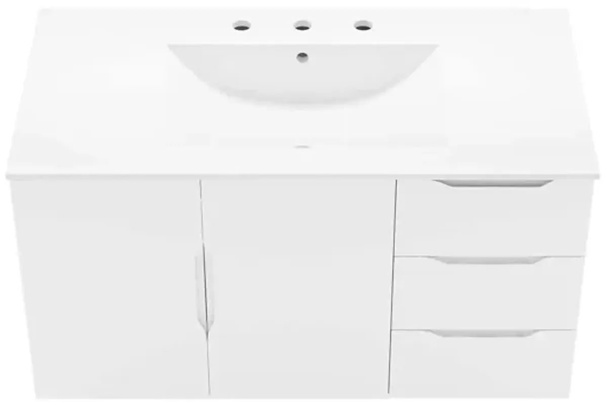 Modway Vitality 36" Bathroom Vanity, 36 Inch, White White