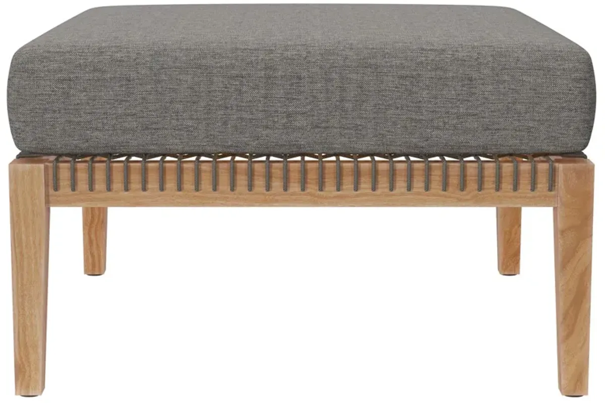 Clearwater Outdoor Patio Teak Wood Ottoman