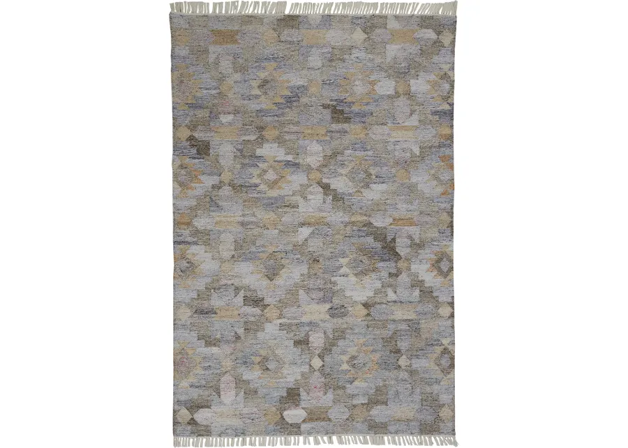 Beckett 0818F Taupe/Gray/Blue 2' x 3' Rug