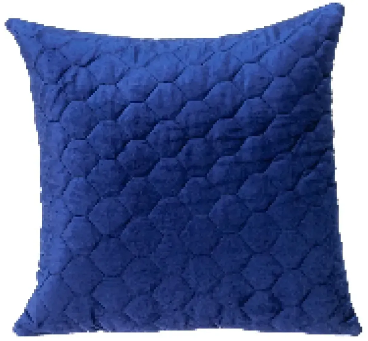 20" Blue Square Cotton Throw Pillow