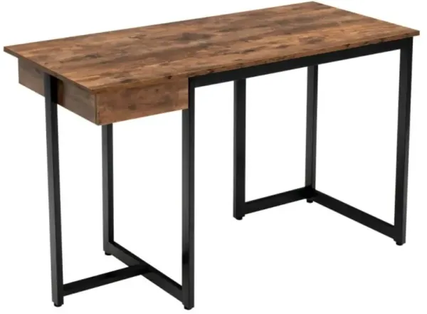 Hivvago Computer Desk with Metal Frame and Adjustable Pads