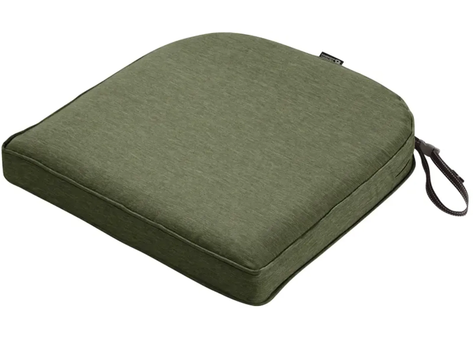 Classic Accessories Montlake Water-Resistant 18 x 18 x 2-Inch Contoured Patio Dining Seat Cushion, Heather Fern (Green)