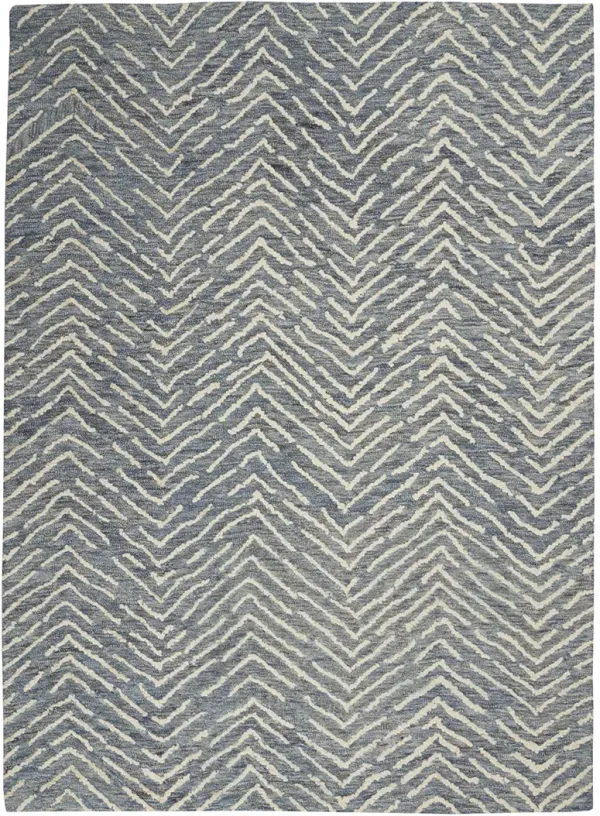 Colorado CLR02 Indigo/Ivory 3'9" x 5'9" Rug