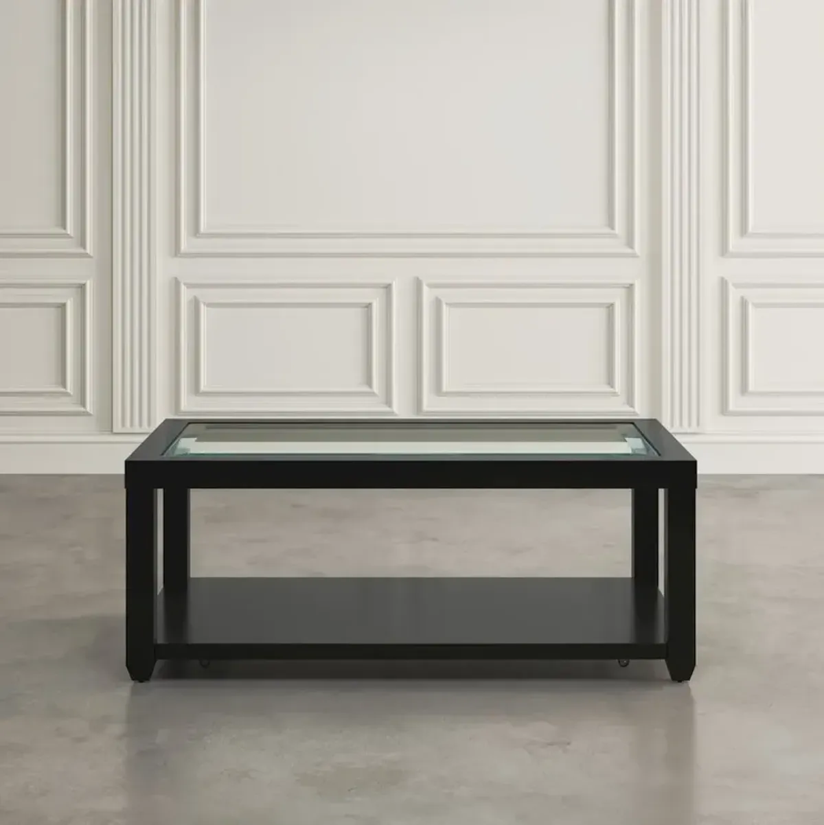 Jofran Urban Icon Contemporary Rectangular Glass Inlay Coffee Table