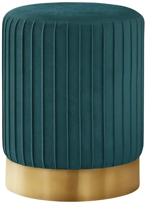 Monarch Specialties, Pouf, Footrest, Foot Stool, 14" Round, Velvet, Metal Base, Contemporary, Modern
