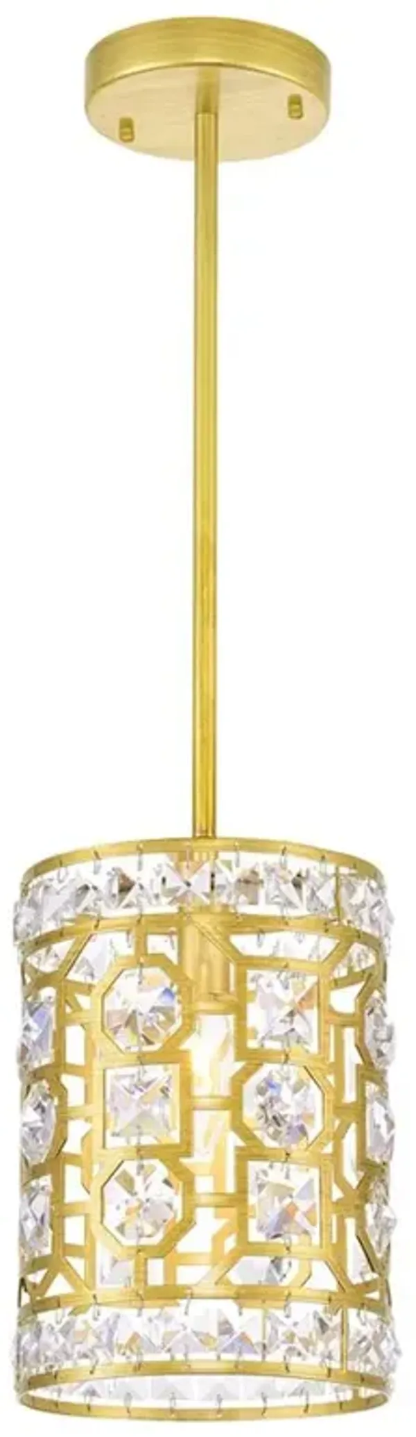 CWI Lighting Belinda 1 Light Pendant With Champagne Finish
