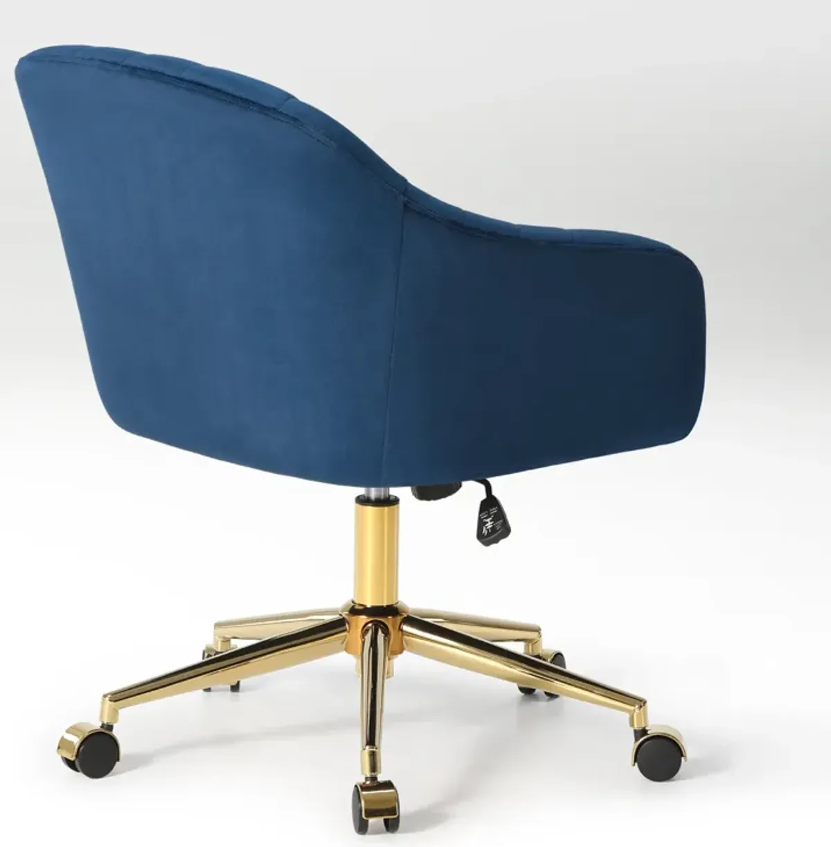 WestinTrends Upholstered Velvet Swivel Vanity Office Chair With Wheels