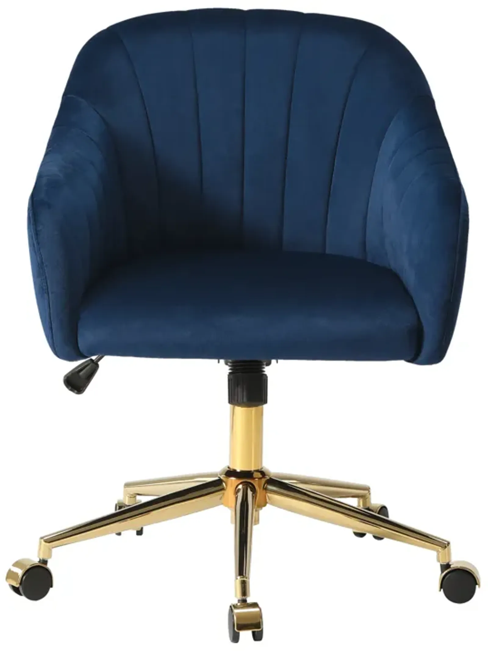 WestinTrends Upholstered Velvet Swivel Vanity Office Chair With Wheels